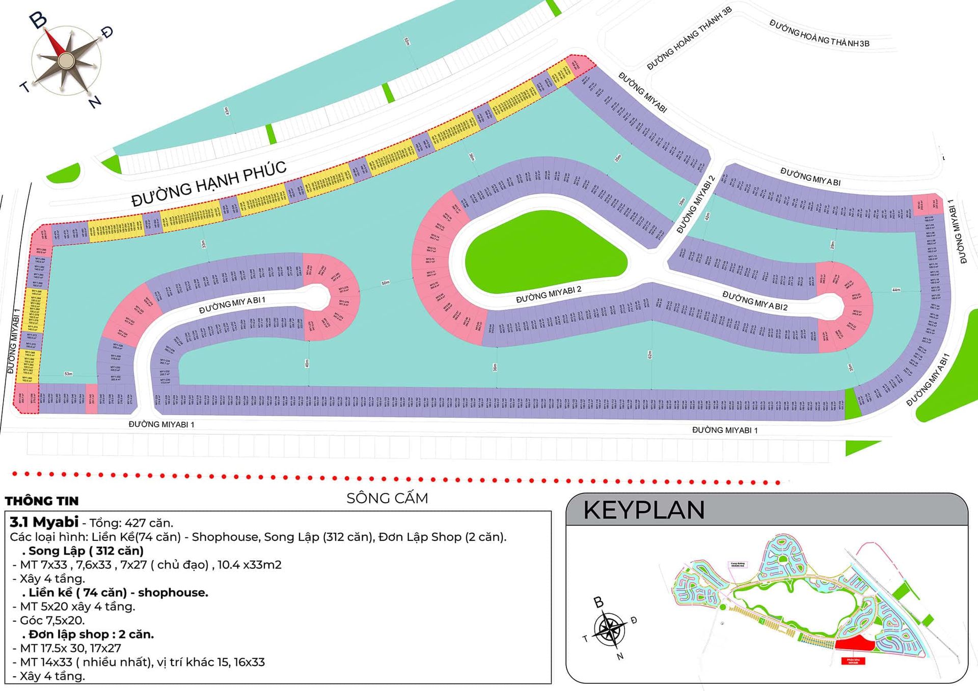 Mặt bằng phân khu Miyabi — Vinhomes Royal Island