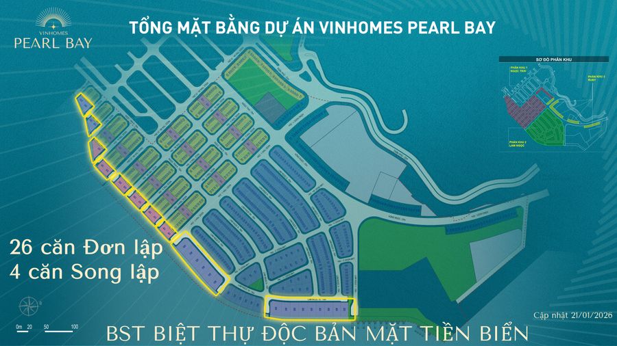Biệt thự đơn lập và song lập — Vinhomes Pearl Bay