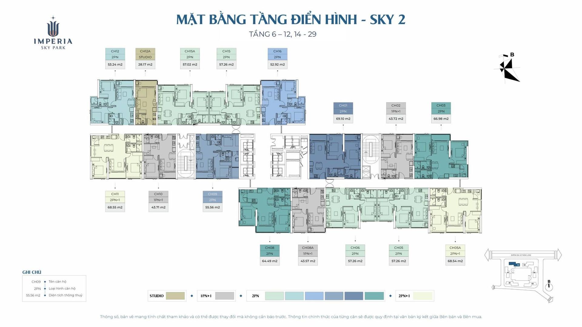 Mặt bằng điển hình toà S2 — Imperia Sky Park
