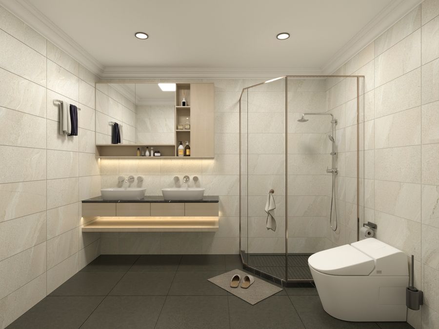 Phòng tắm nhà mẫu — Hawee Parkland Cao Thượng