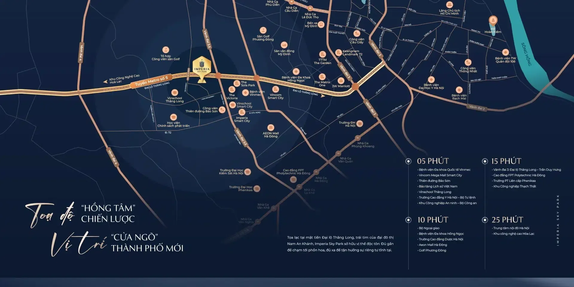 Vị trí Imperia Sky Park và liên kết vùng phía Tây Hà Nội