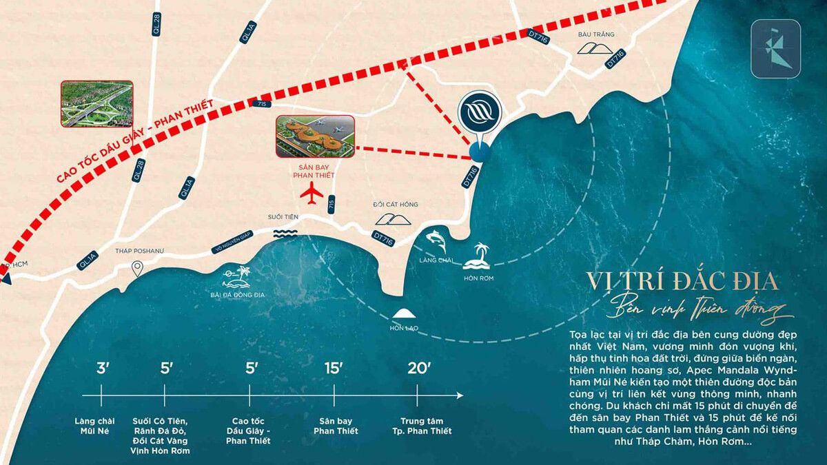 Vị trí đắc địa Apec Mandala Wyndham Mũi Né bên vịnh Thiên Đường — Apec Mandala Wyndham